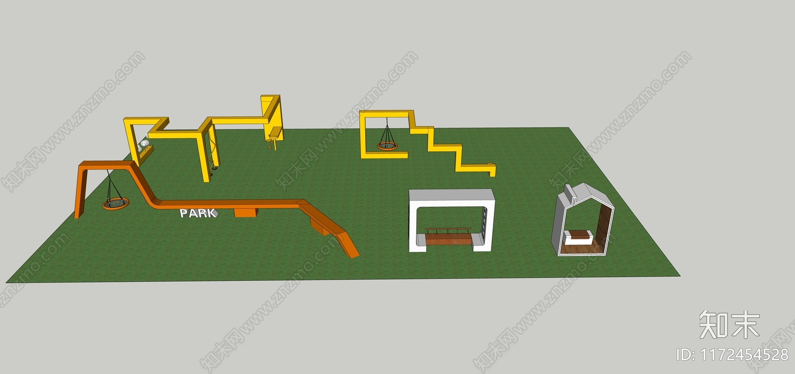 现代景观座椅SU模型下载【ID:1172454528】