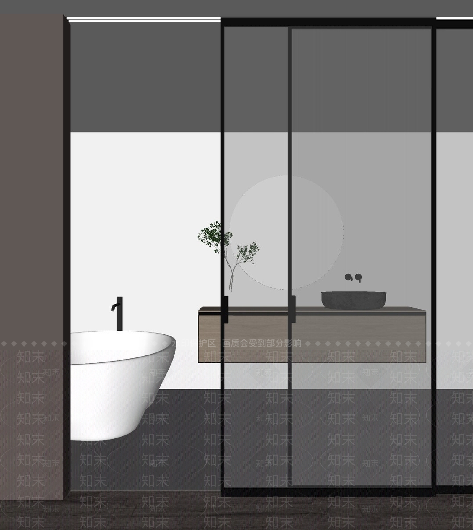 现代推拉门SU模型下载【ID:1172457071】