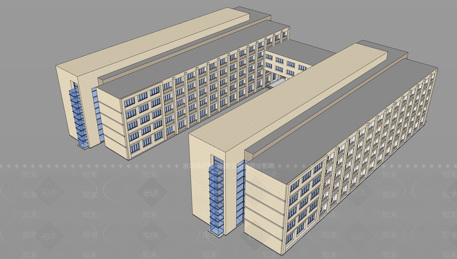 现代学校建筑SU模型下载【ID:1172457628】
