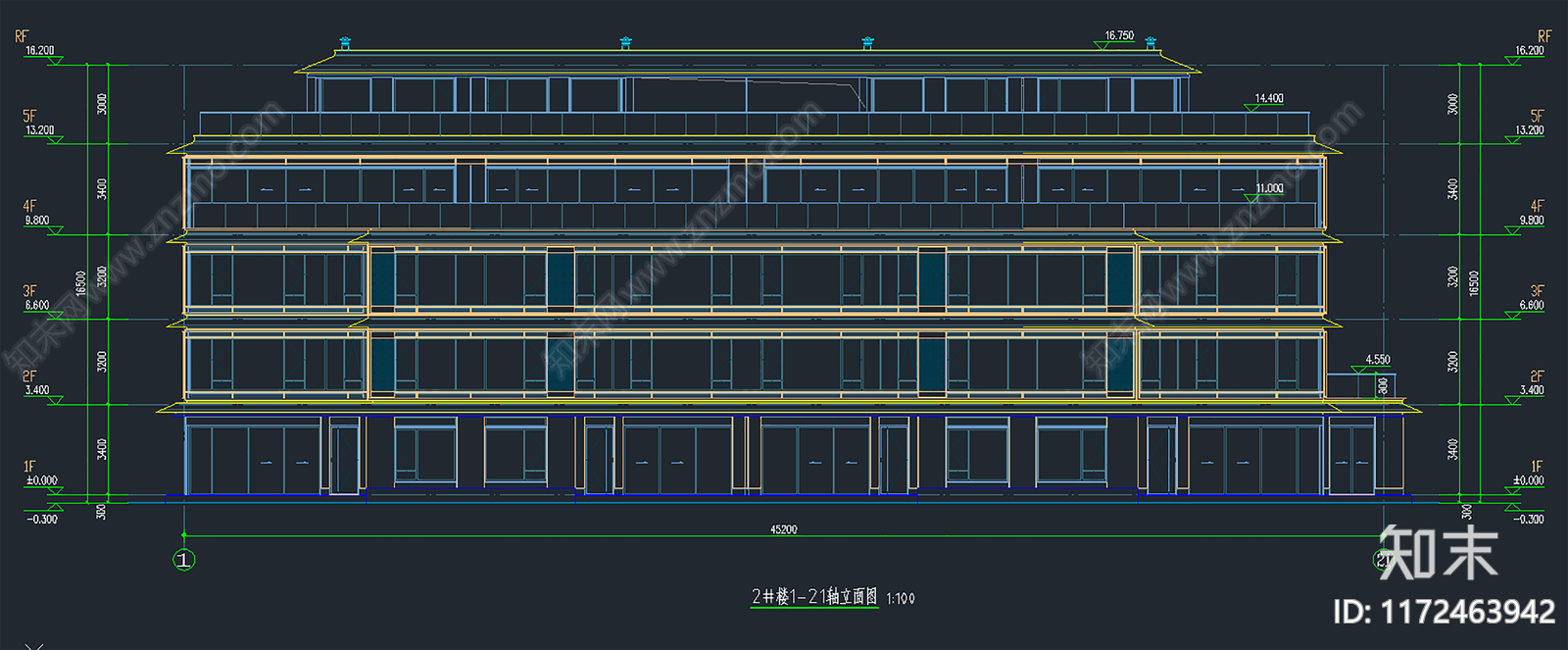 新中式住宅楼建筑施工图下载【ID:1172463942】