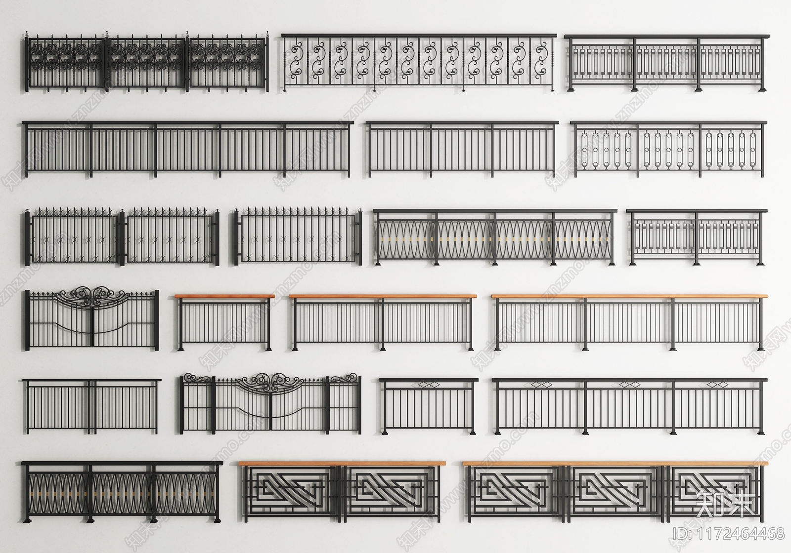 现代栏杆3D模型下载【ID:1172464468】