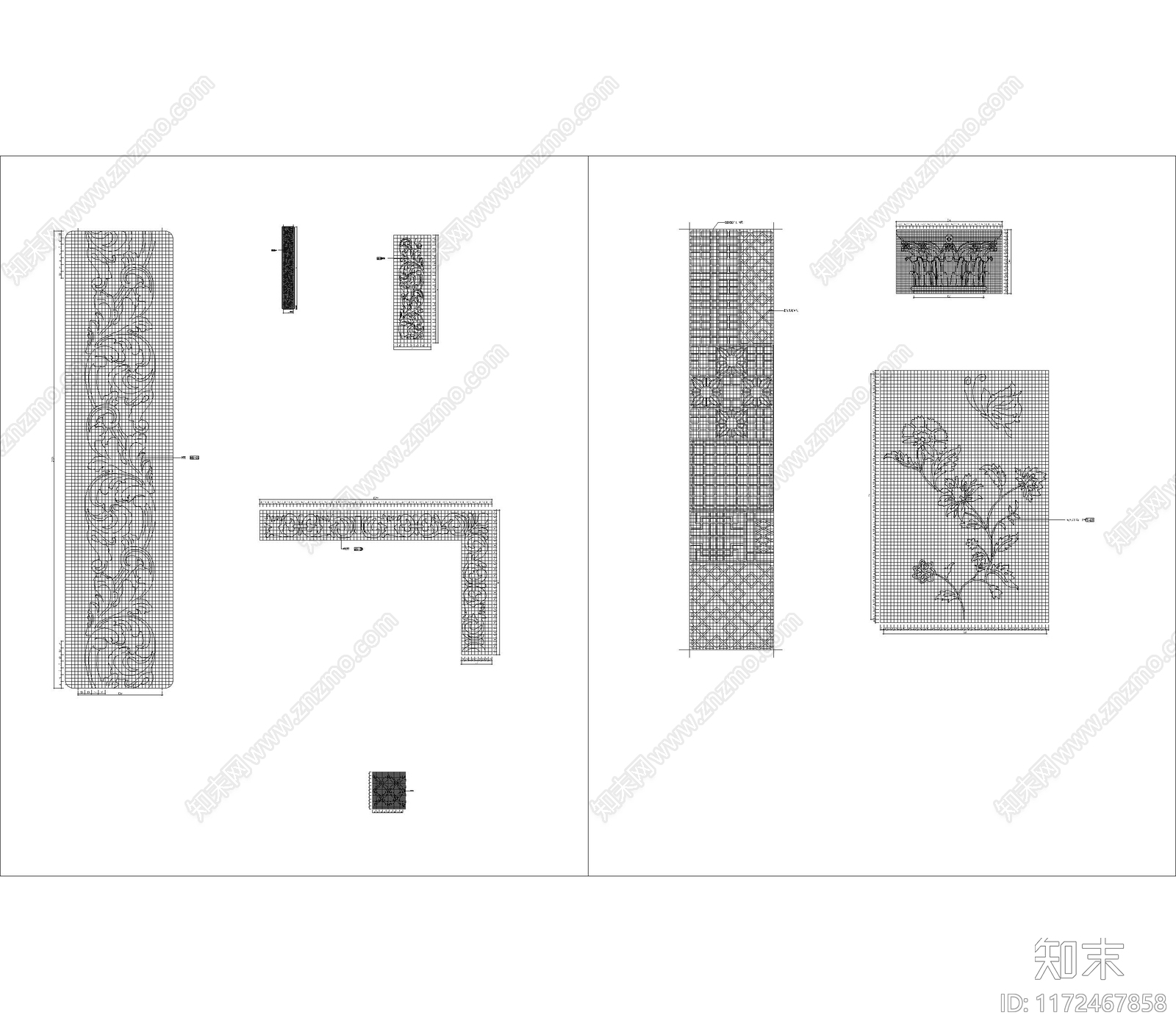 新中式中式家装图库施工图下载【ID:1172467858】