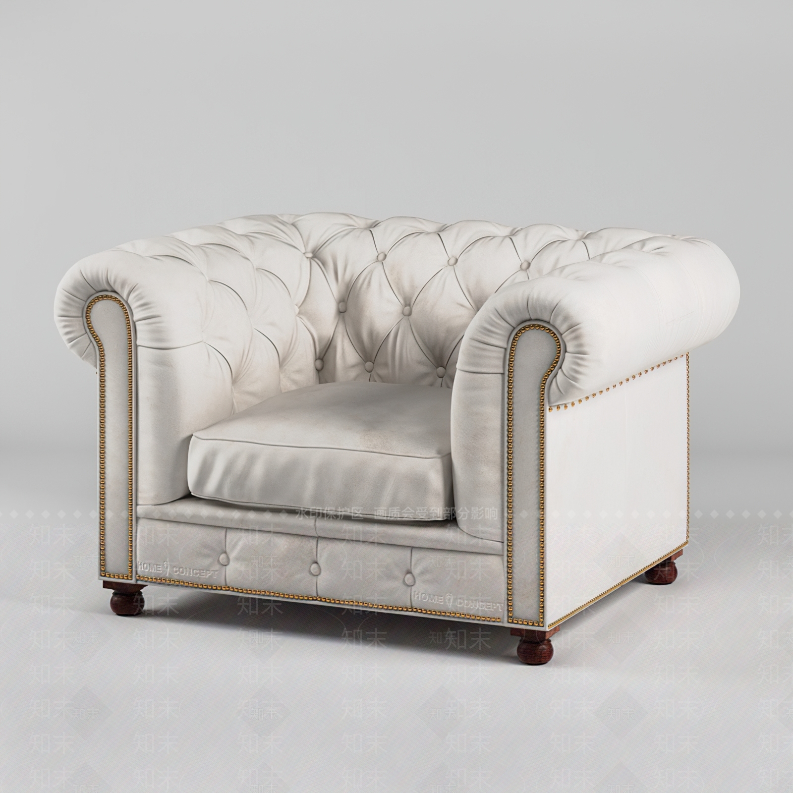 美式欧式单人沙发SU模型下载【ID:1172470351】
