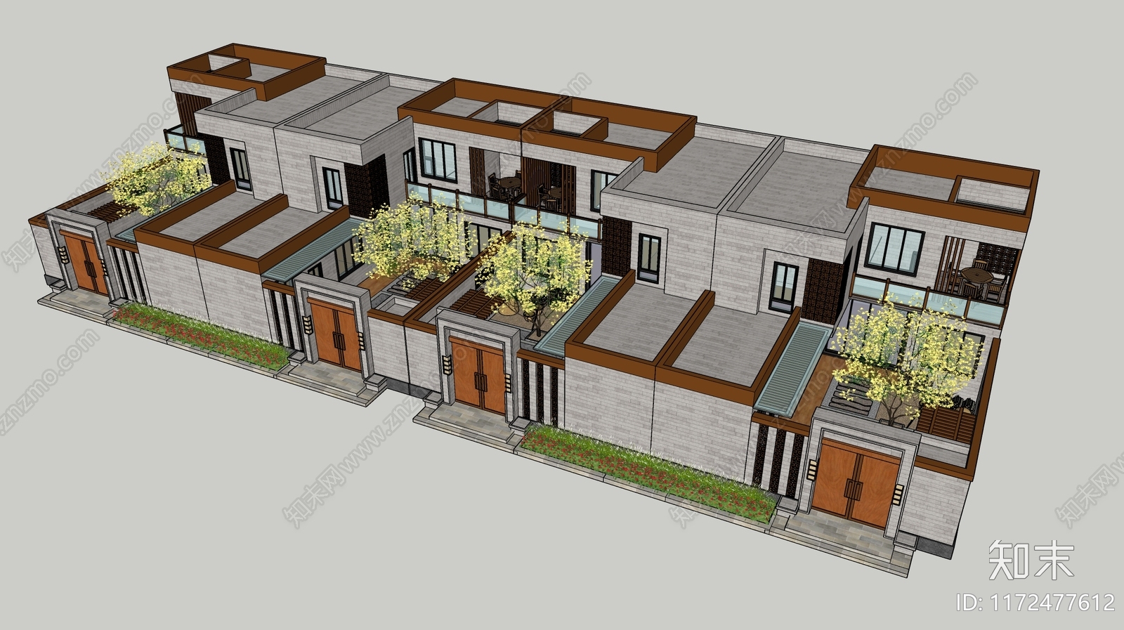 风格建筑SU模型下载【ID:1172477612】