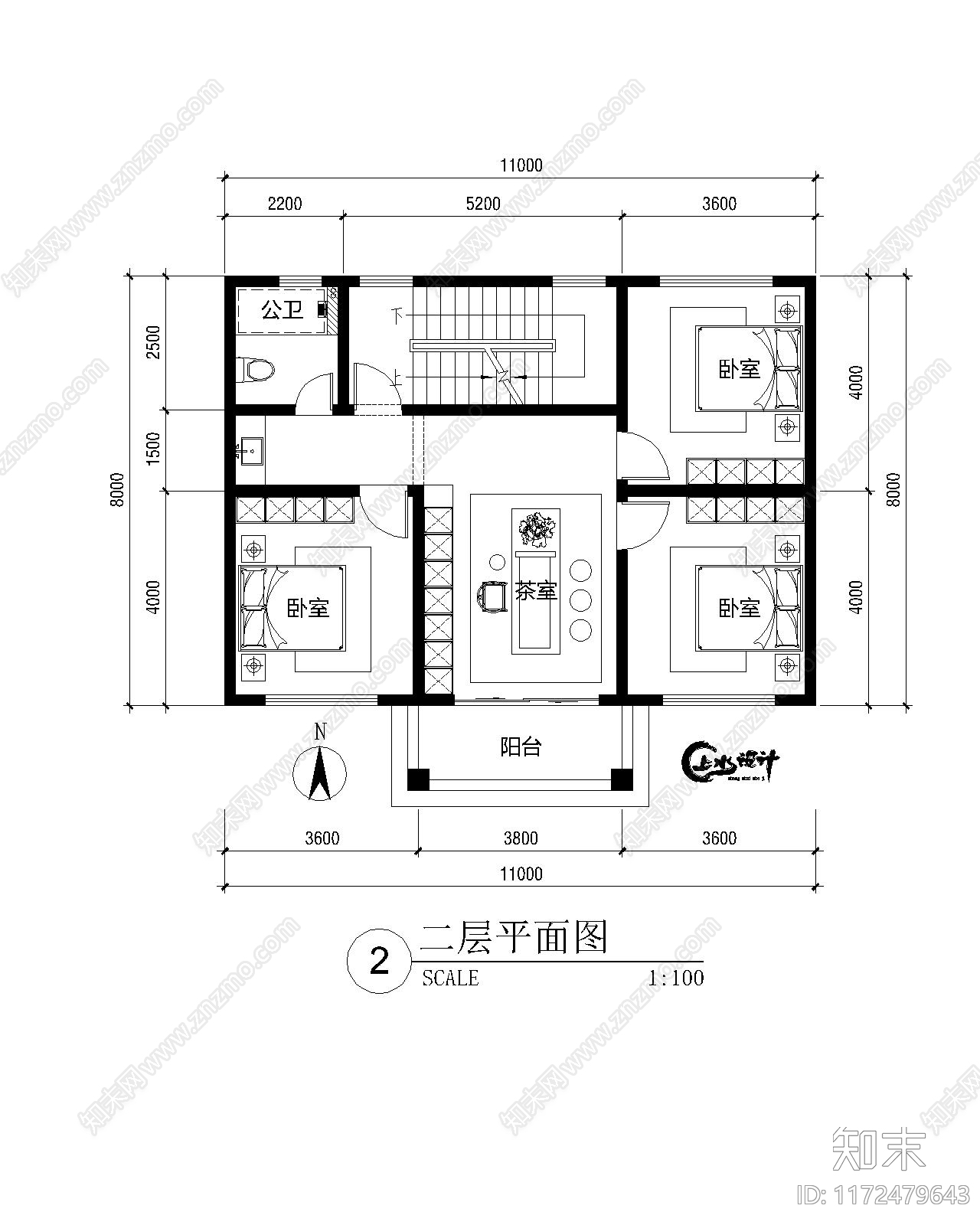 新中式欧式别墅建筑cad施工图下载【ID:1172479643】