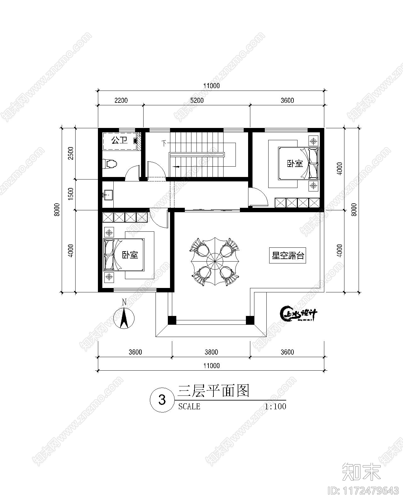 新中式欧式别墅建筑cad施工图下载【ID:1172479643】