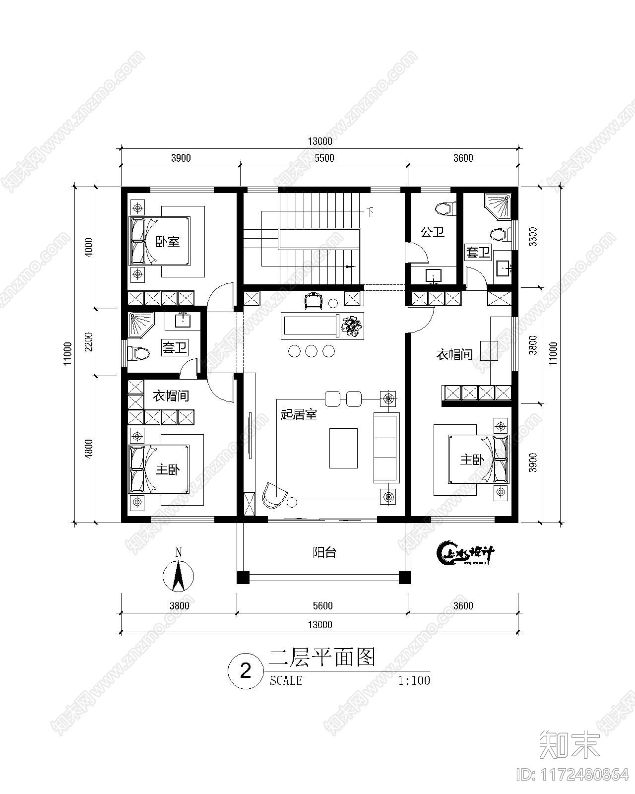 新中式欧式别墅建筑施工图下载【ID:1172480864】