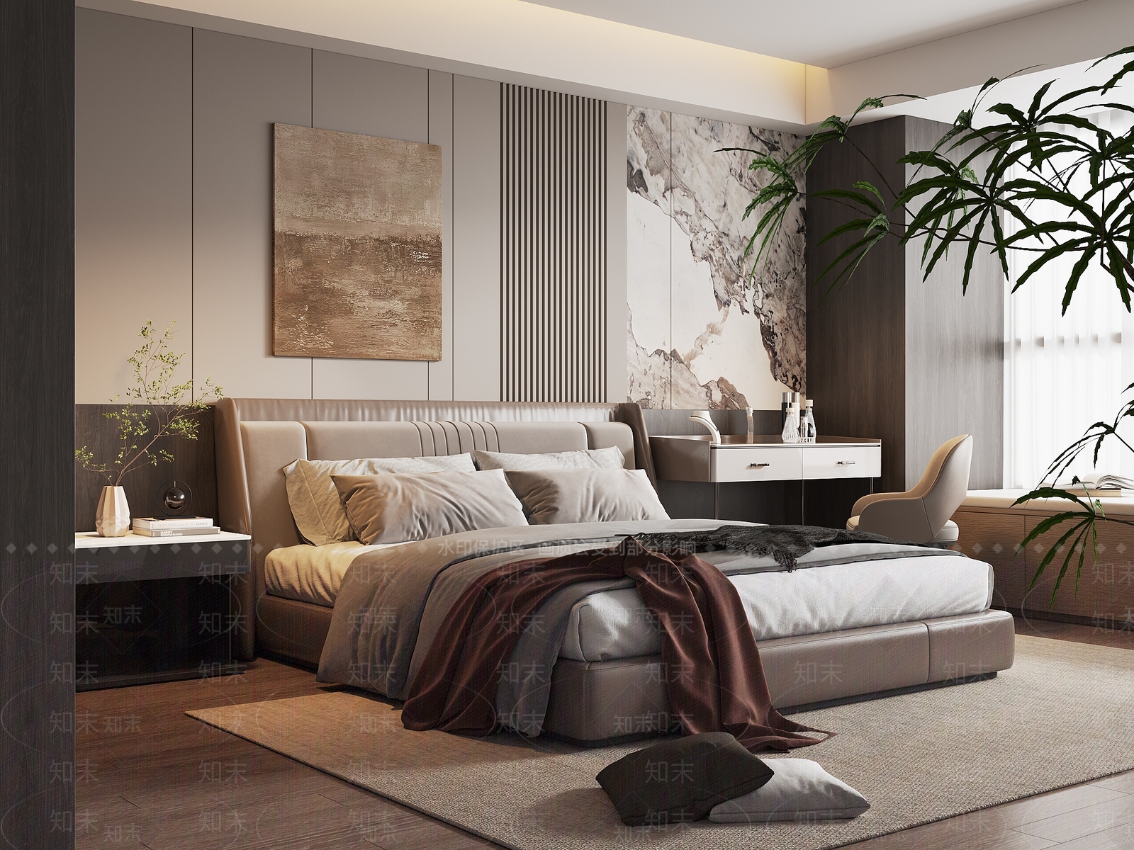 简约梳妆台梳妆台3D模型下载【ID:1227278240】