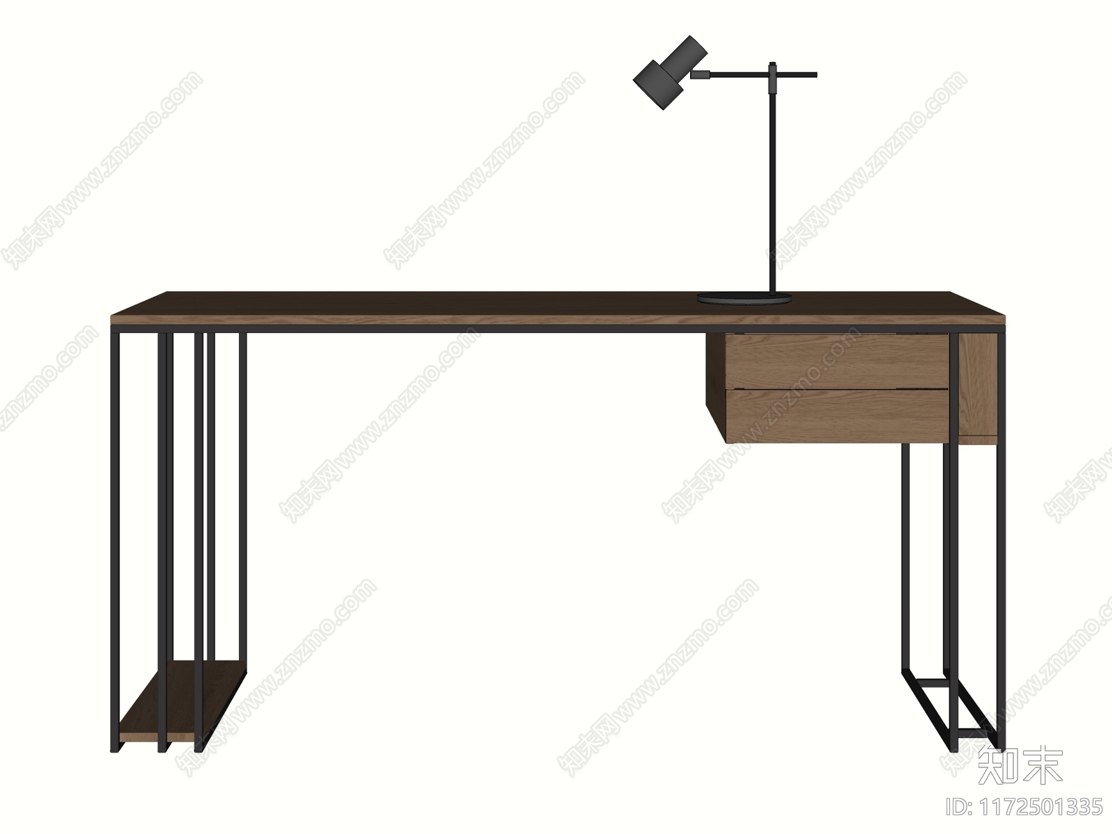 现代书桌SU模型下载【ID:1172501335】