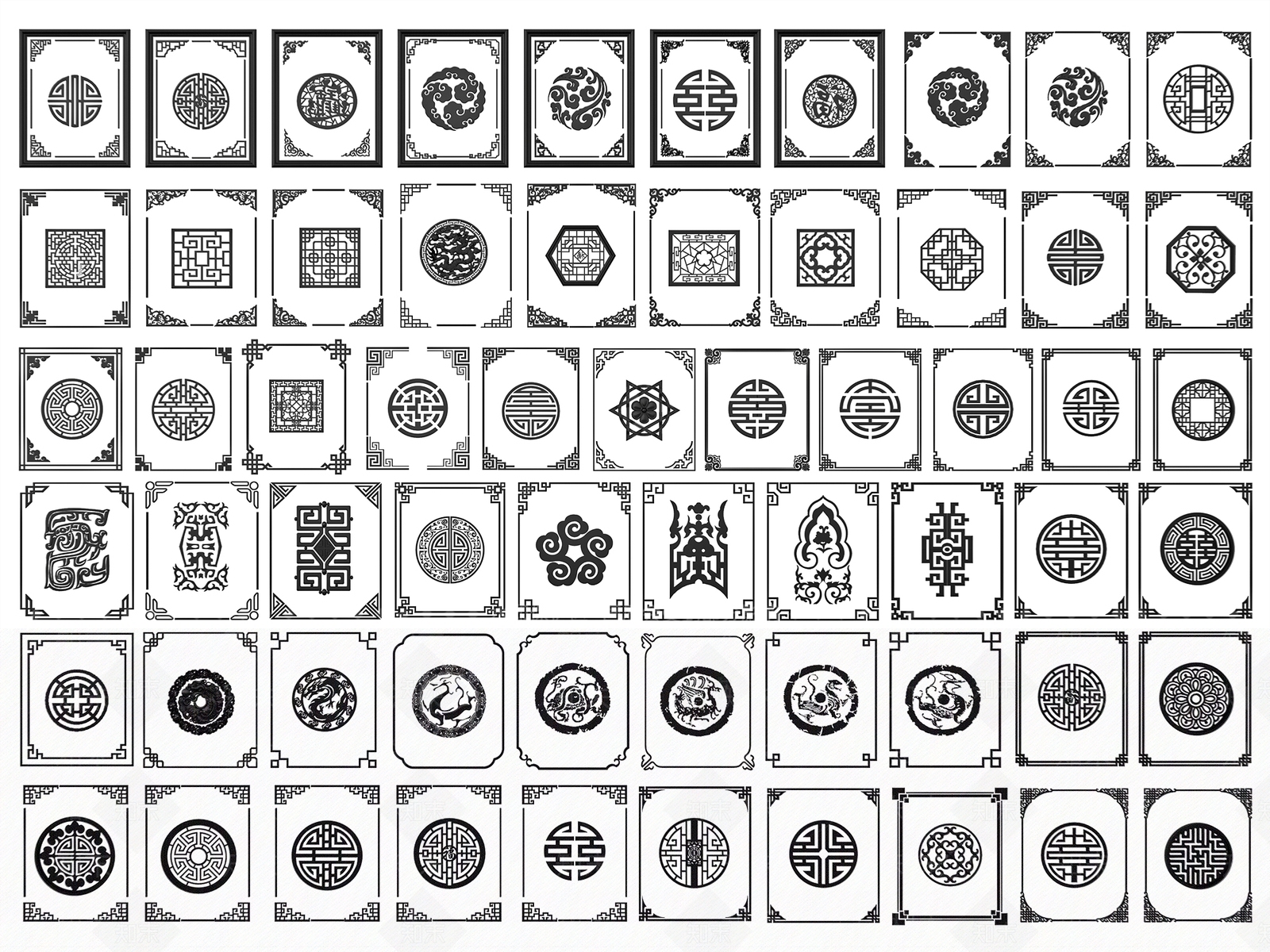 中式镂空花窗SU模型下载【ID:1172501414】