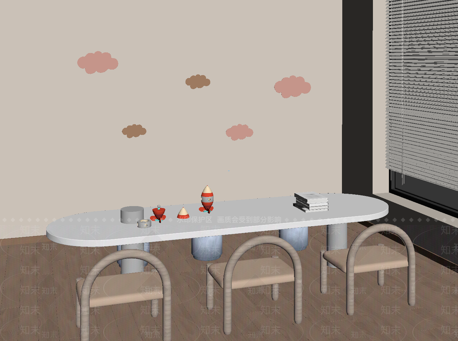 现代儿童椅SU模型下载【ID:1172505573】