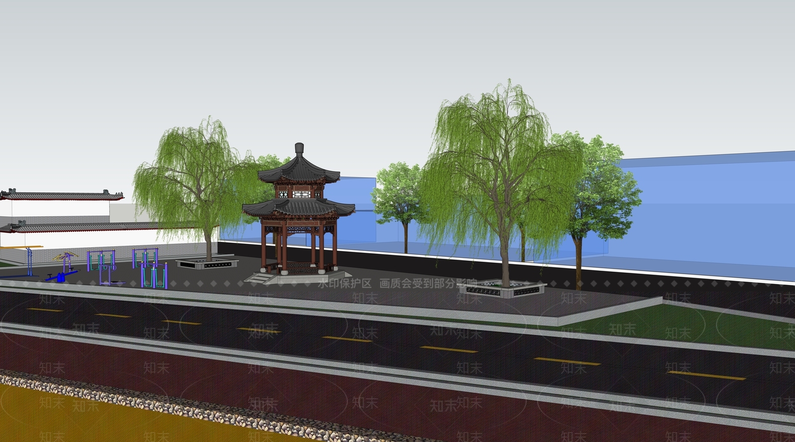 中式其他公共建筑SU模型下载【ID:1172505735】