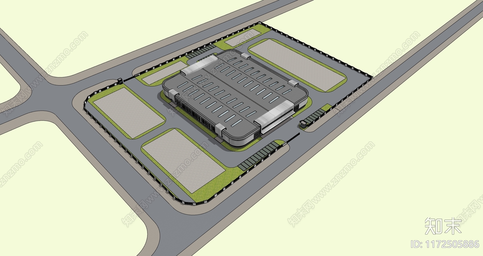 现代厂房SU模型下载【ID:1172505886】