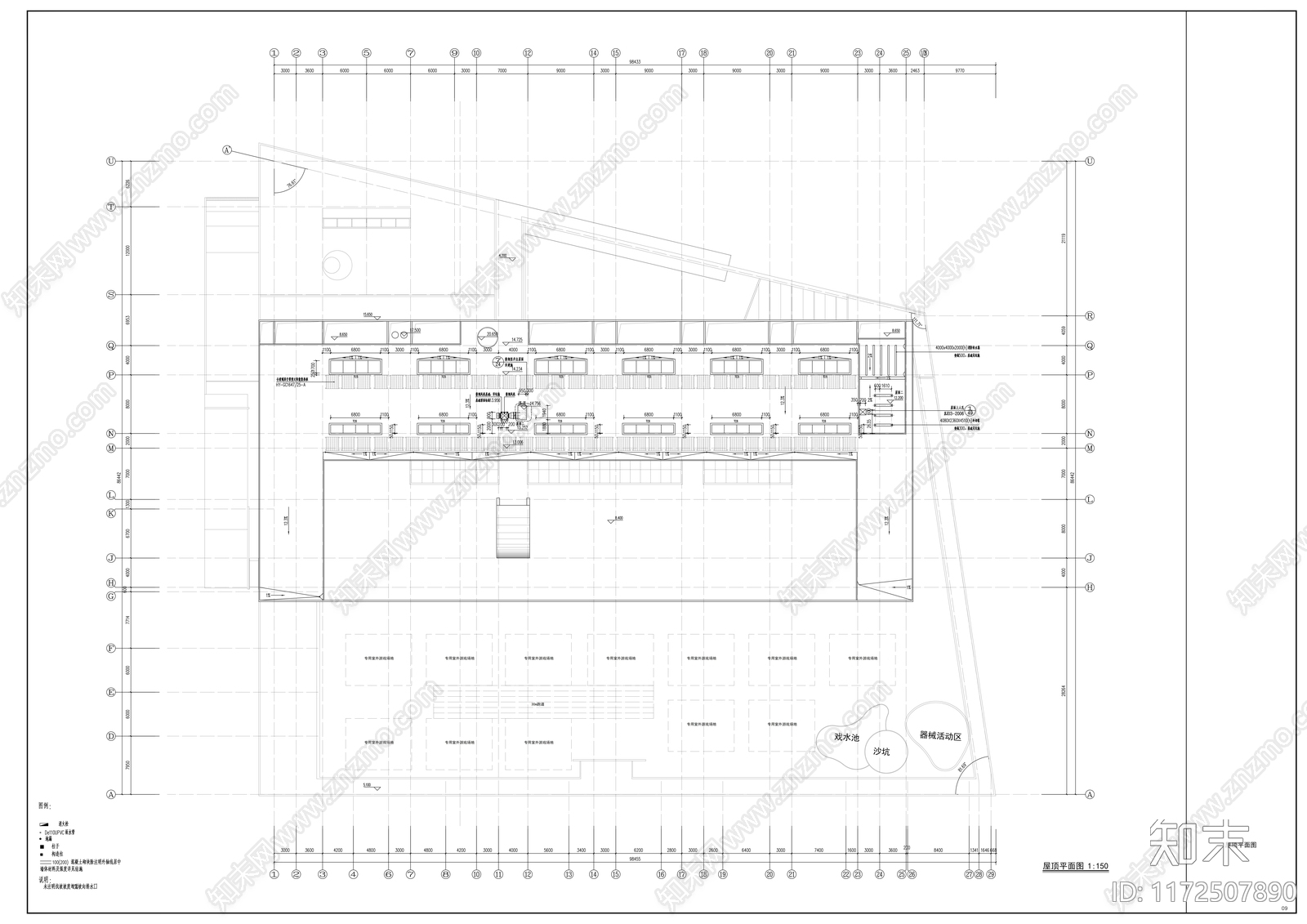 现代幼儿园建筑cad施工图下载【ID:1172507890】