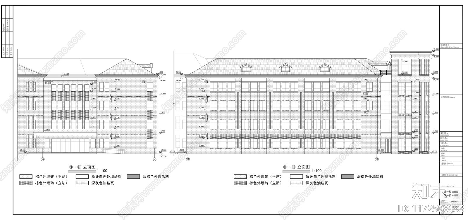 欧式学校建筑施工图下载【ID:1172508195】