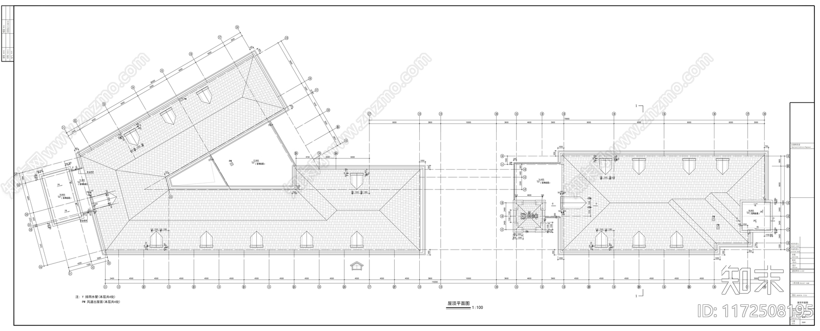 欧式学校建筑施工图下载【ID:1172508195】