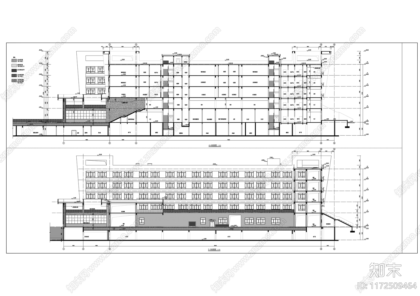 现代学校建筑cad施工图下载【ID:1172509464】