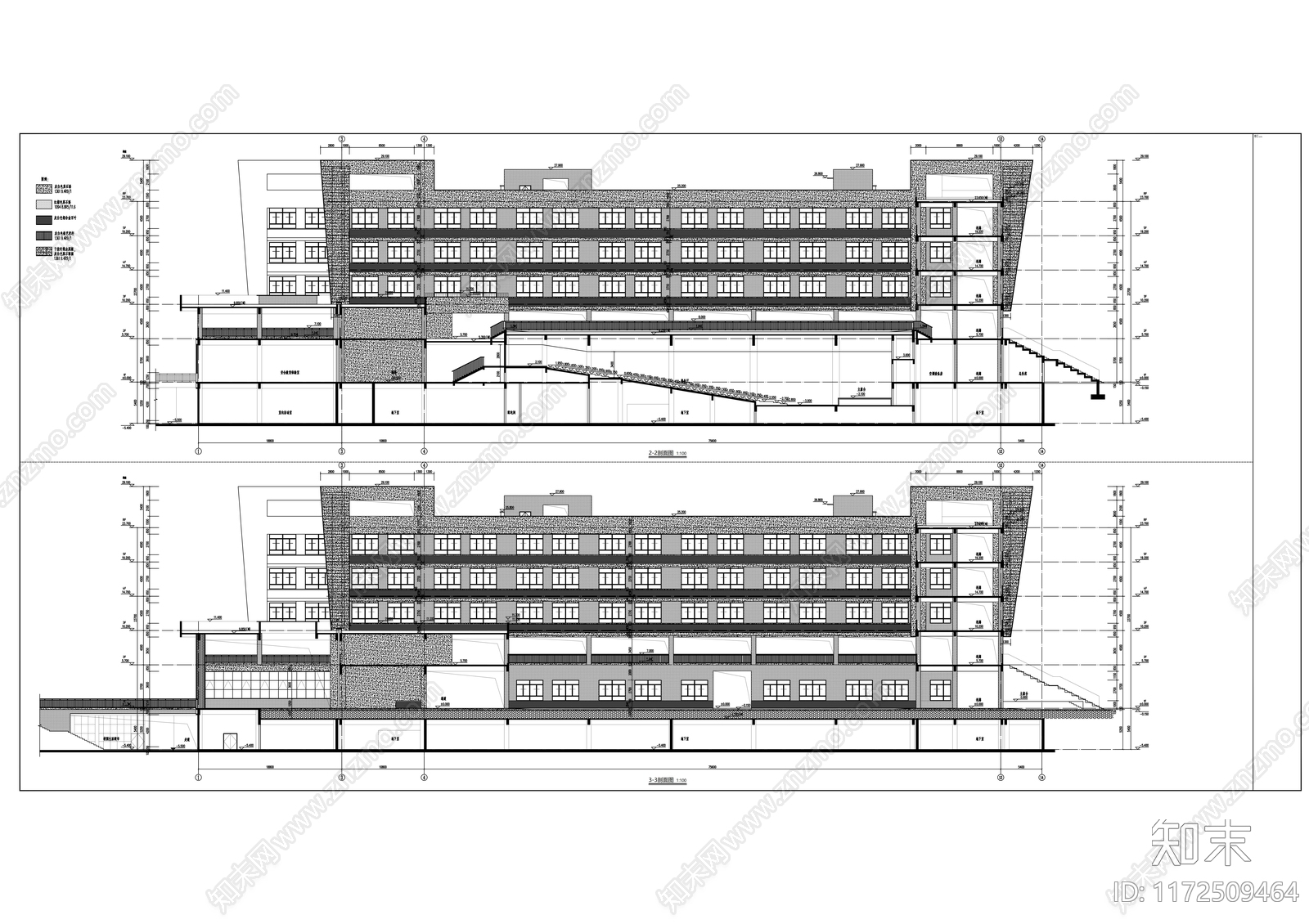 现代学校建筑cad施工图下载【ID:1172509464】