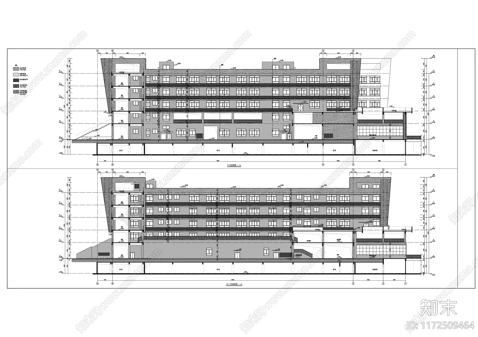 现代学校建筑cad施工图下载【ID:1172509464】