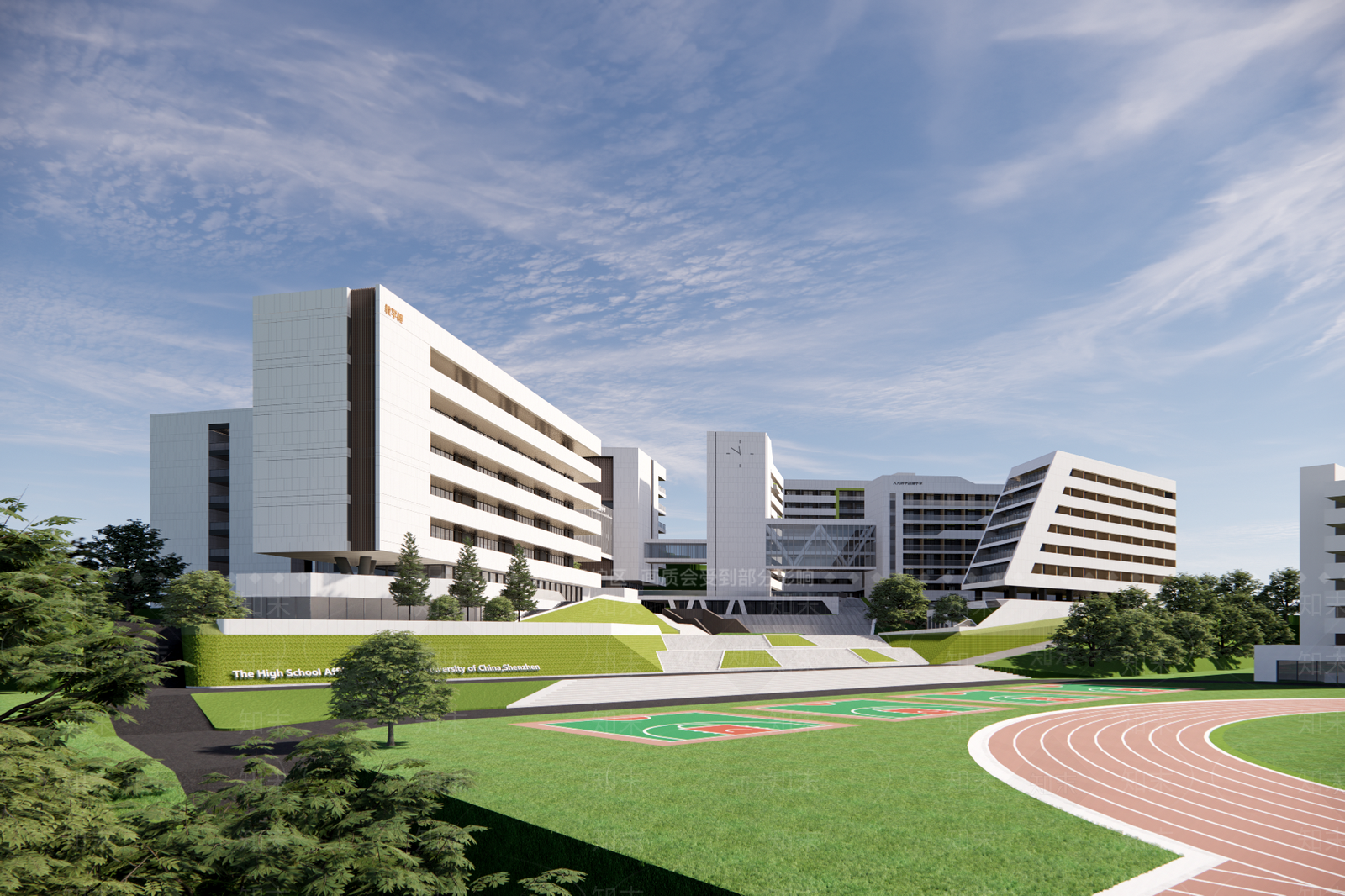 现代学校建筑SU模型下载【ID:1172509609】