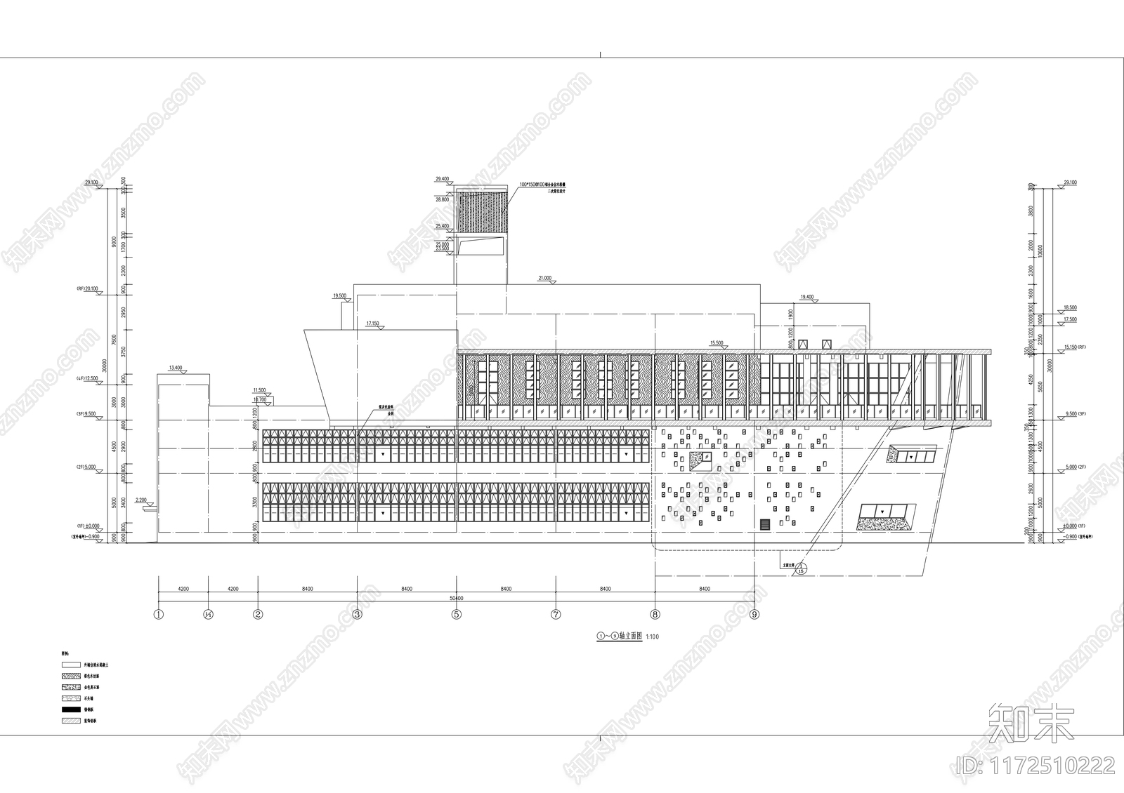 现代学校建筑cad施工图下载【ID:1172510222】