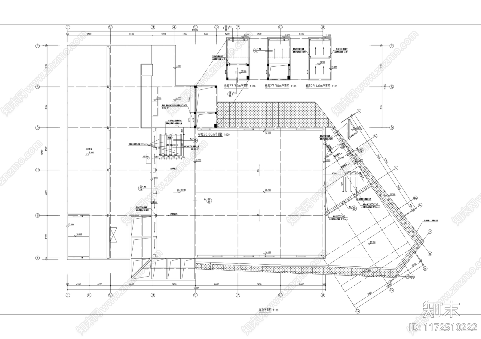 现代学校建筑cad施工图下载【ID:1172510222】