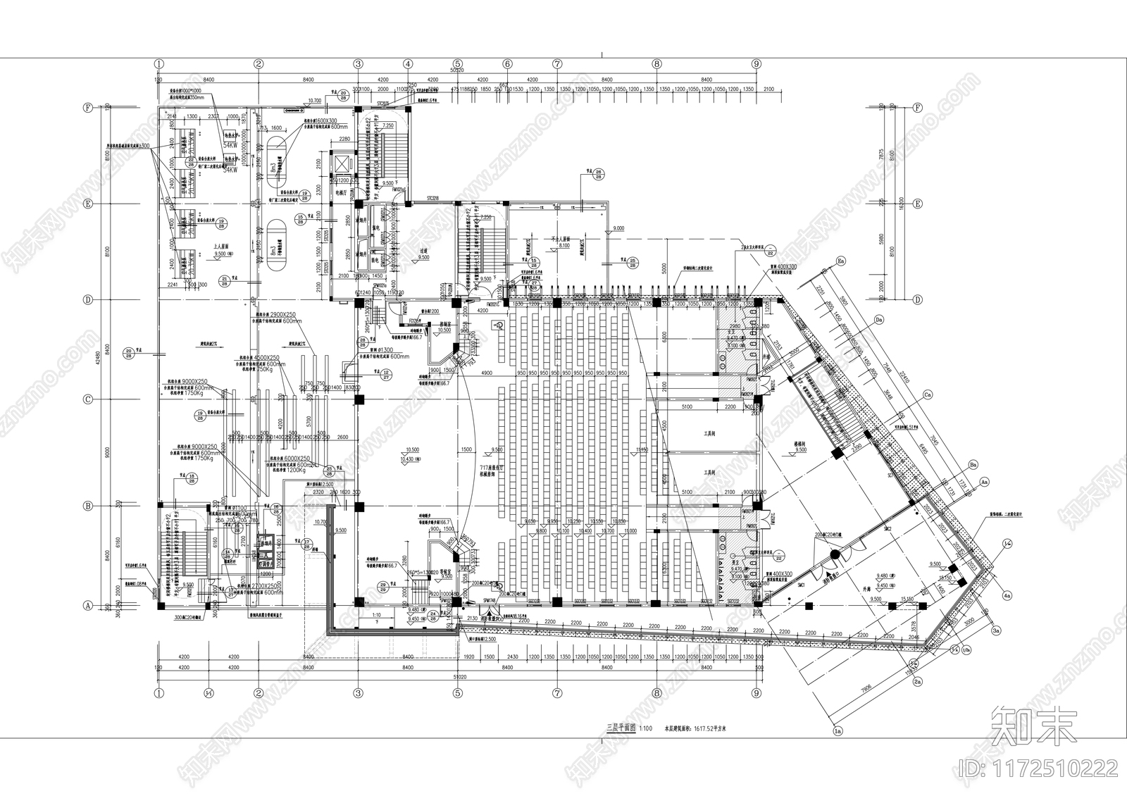 现代学校建筑cad施工图下载【ID:1172510222】