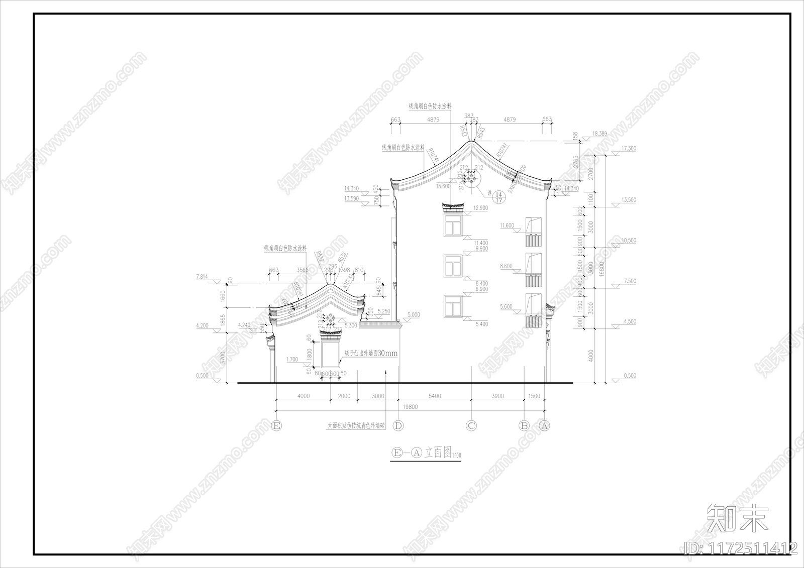 中式古建cad施工图下载【ID:1172511412】