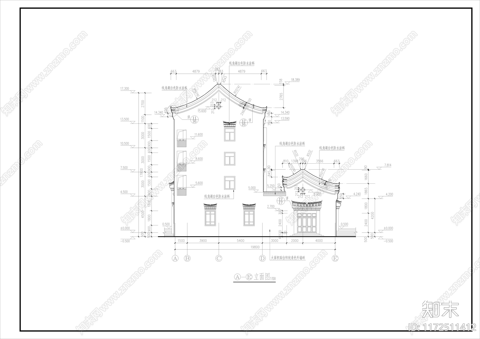 中式古建cad施工图下载【ID:1172511412】