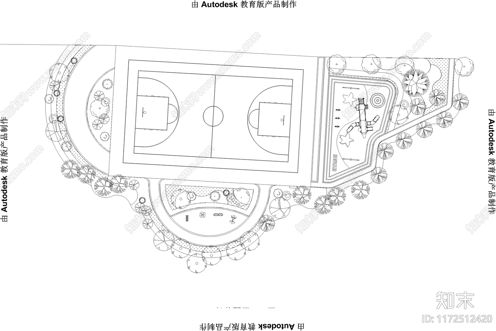 现代广场cad施工图下载【ID:1172512420】
