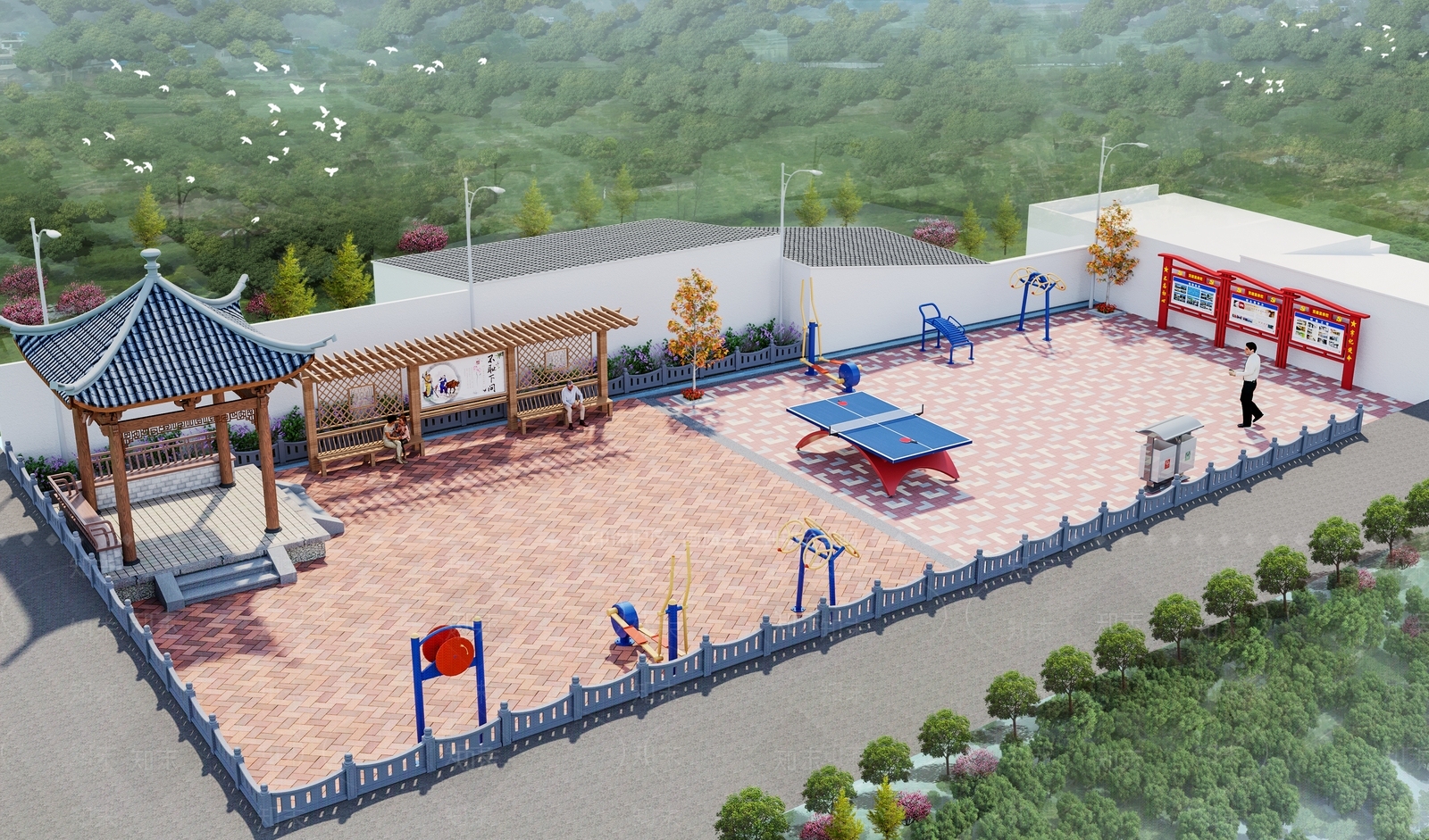 现代新中式其他公共建筑3D模型下载【ID:1172514178】