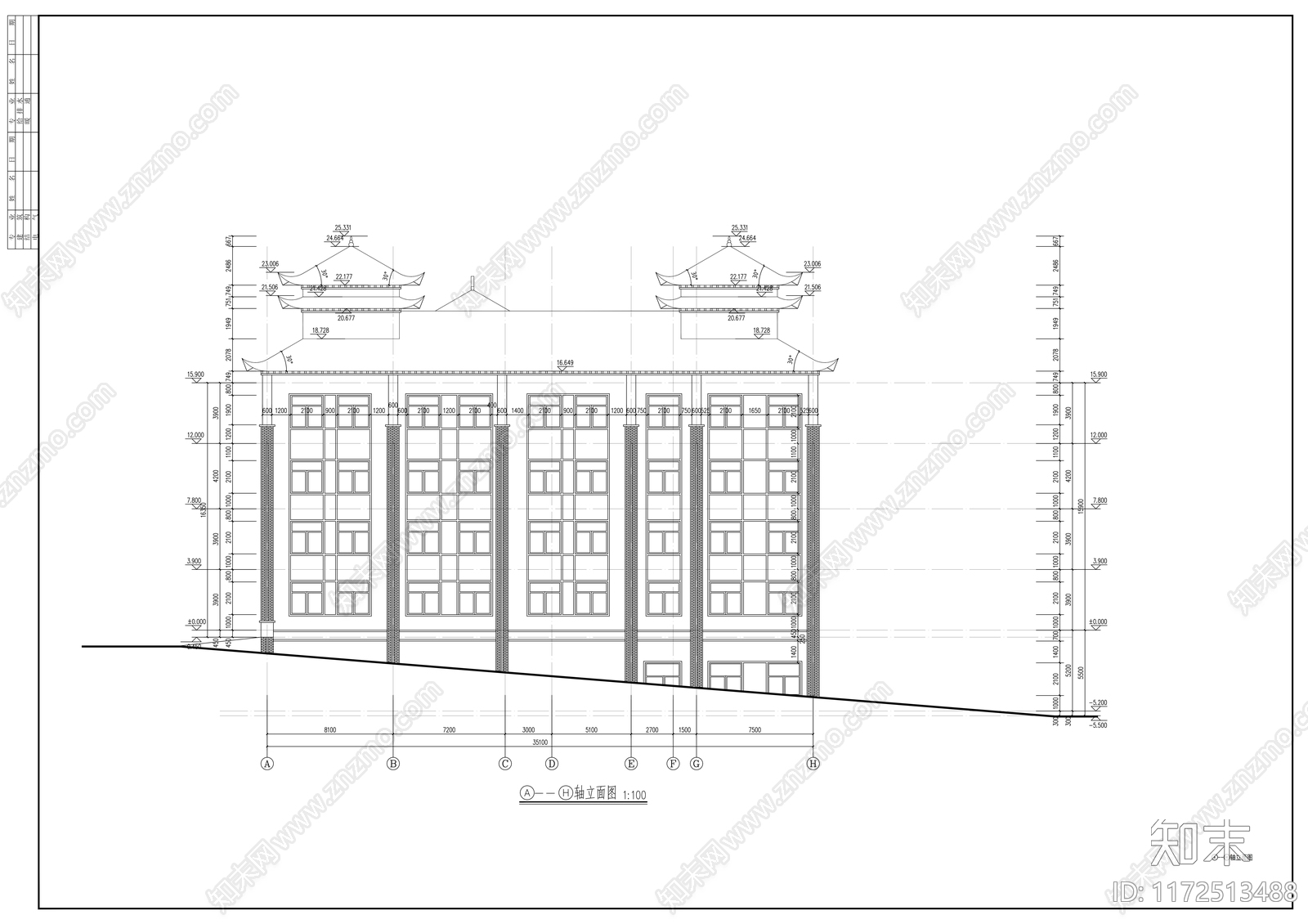 现代学校建筑cad施工图下载【ID:1172513488】