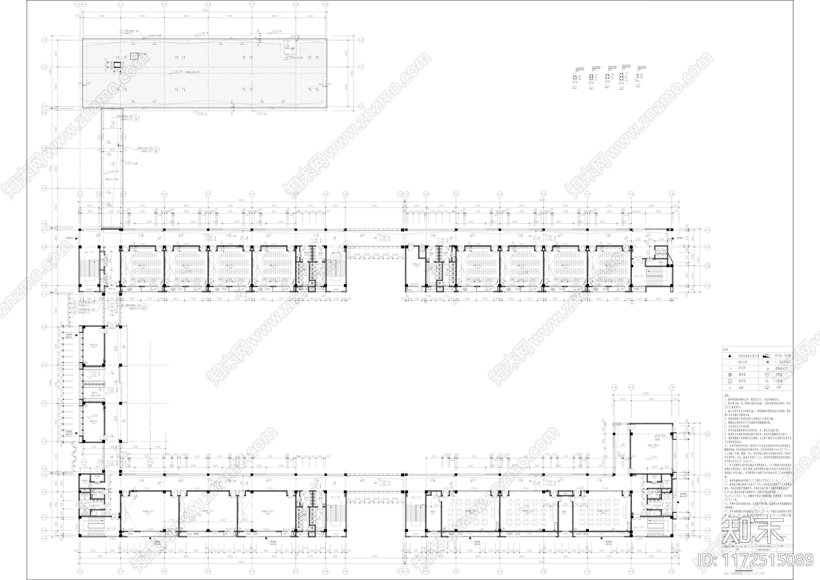 现代学校建筑cad施工图下载【ID:1172515089】