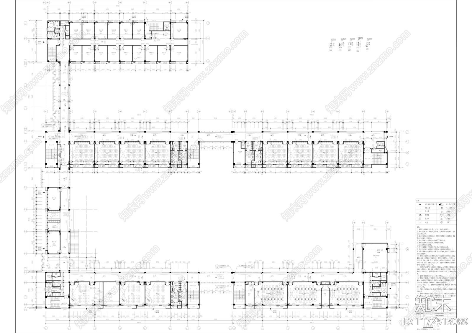 现代学校建筑cad施工图下载【ID:1172515089】