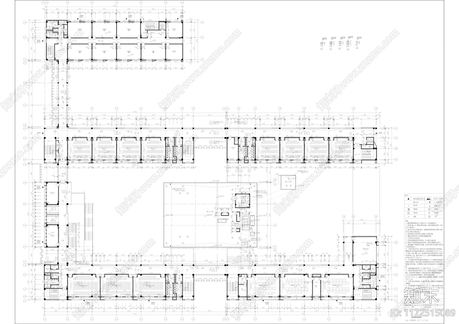 现代学校建筑cad施工图下载【ID:1172515089】