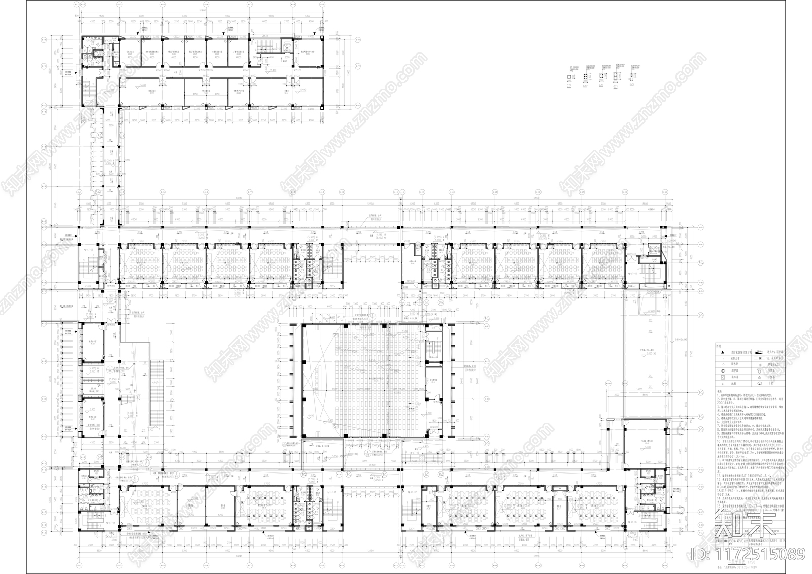 现代学校建筑cad施工图下载【ID:1172515089】