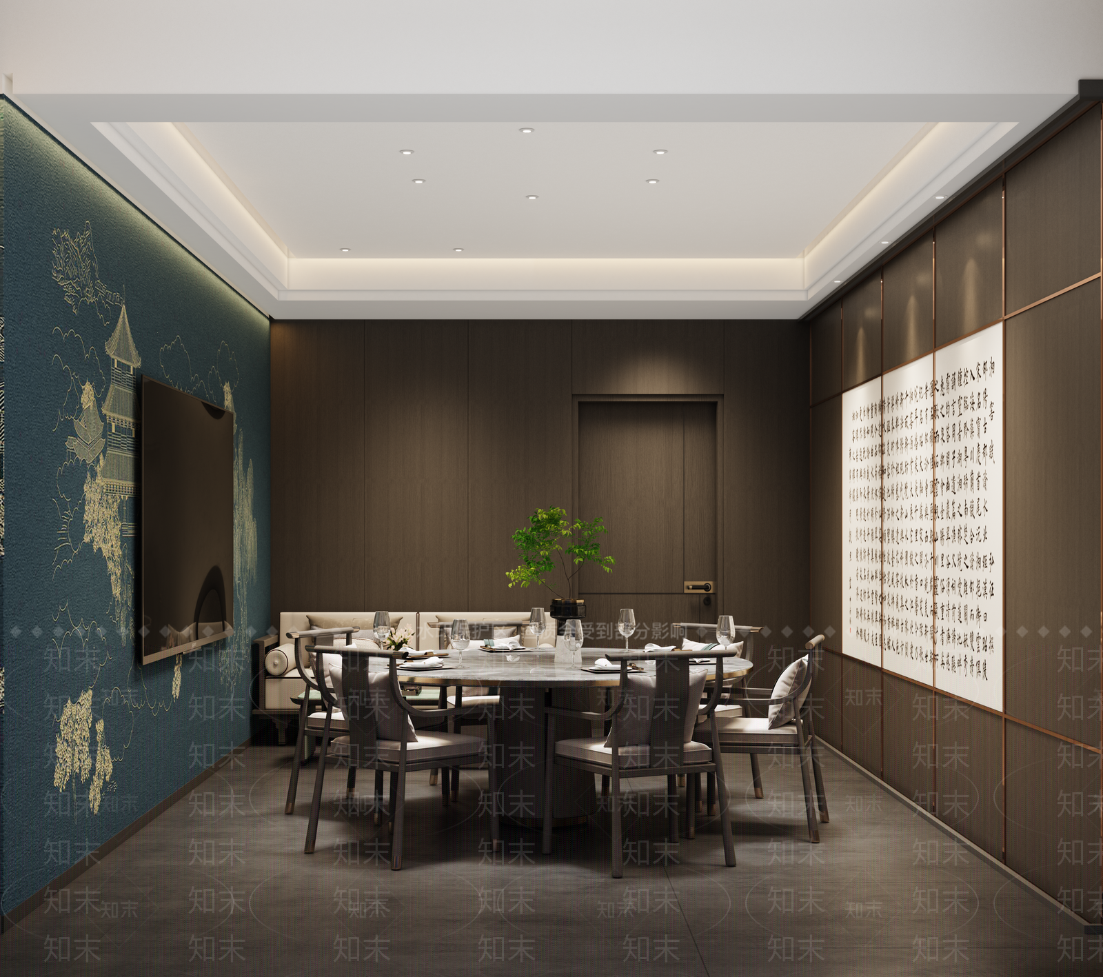 新中式包厢3D模型下载【ID:1172519181】
