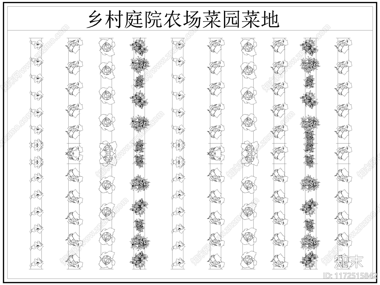 现代菜园图库cad施工图下载【ID:1172515842】