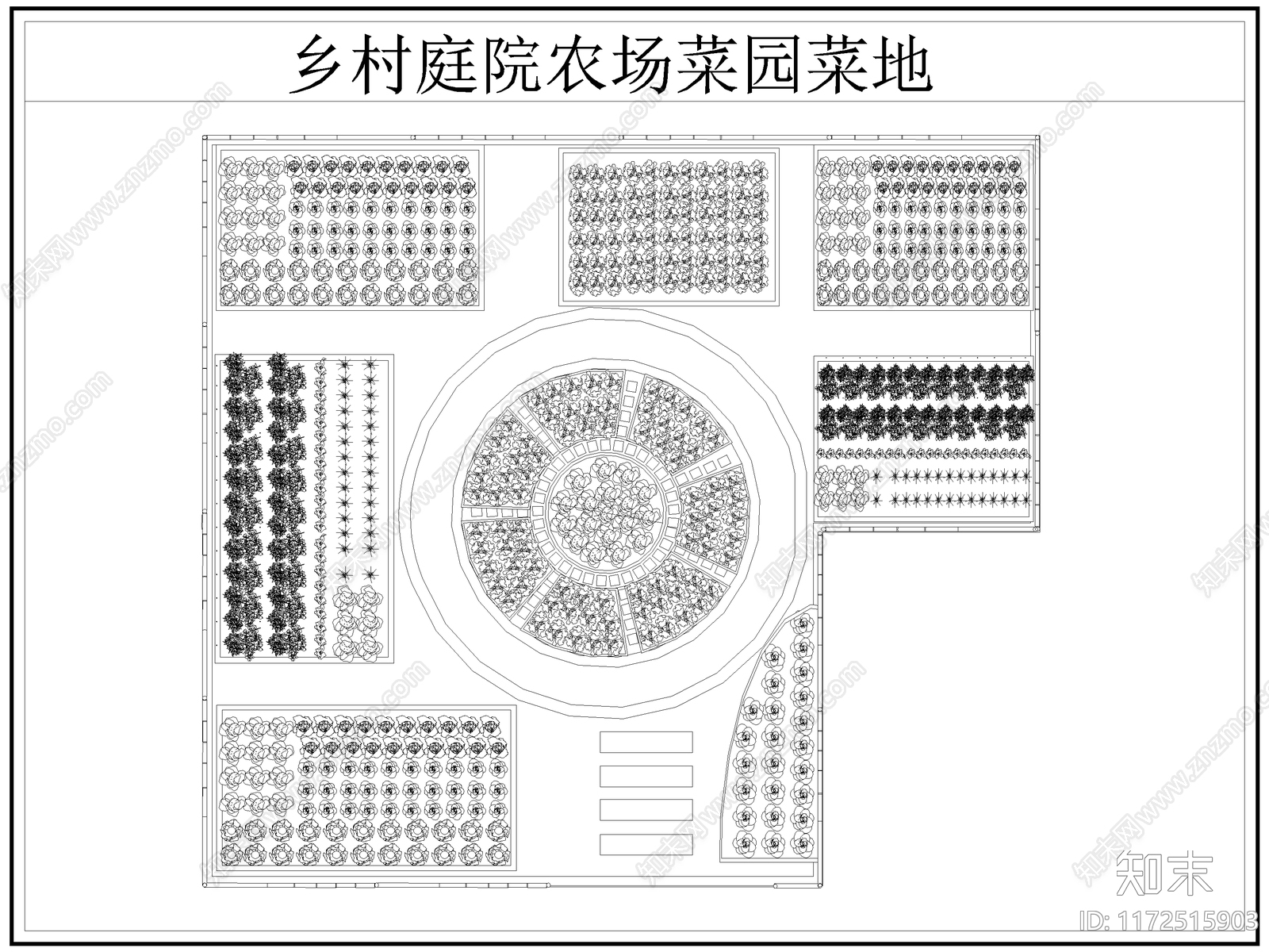 现代菜园图库cad施工图下载【ID:1172515903】