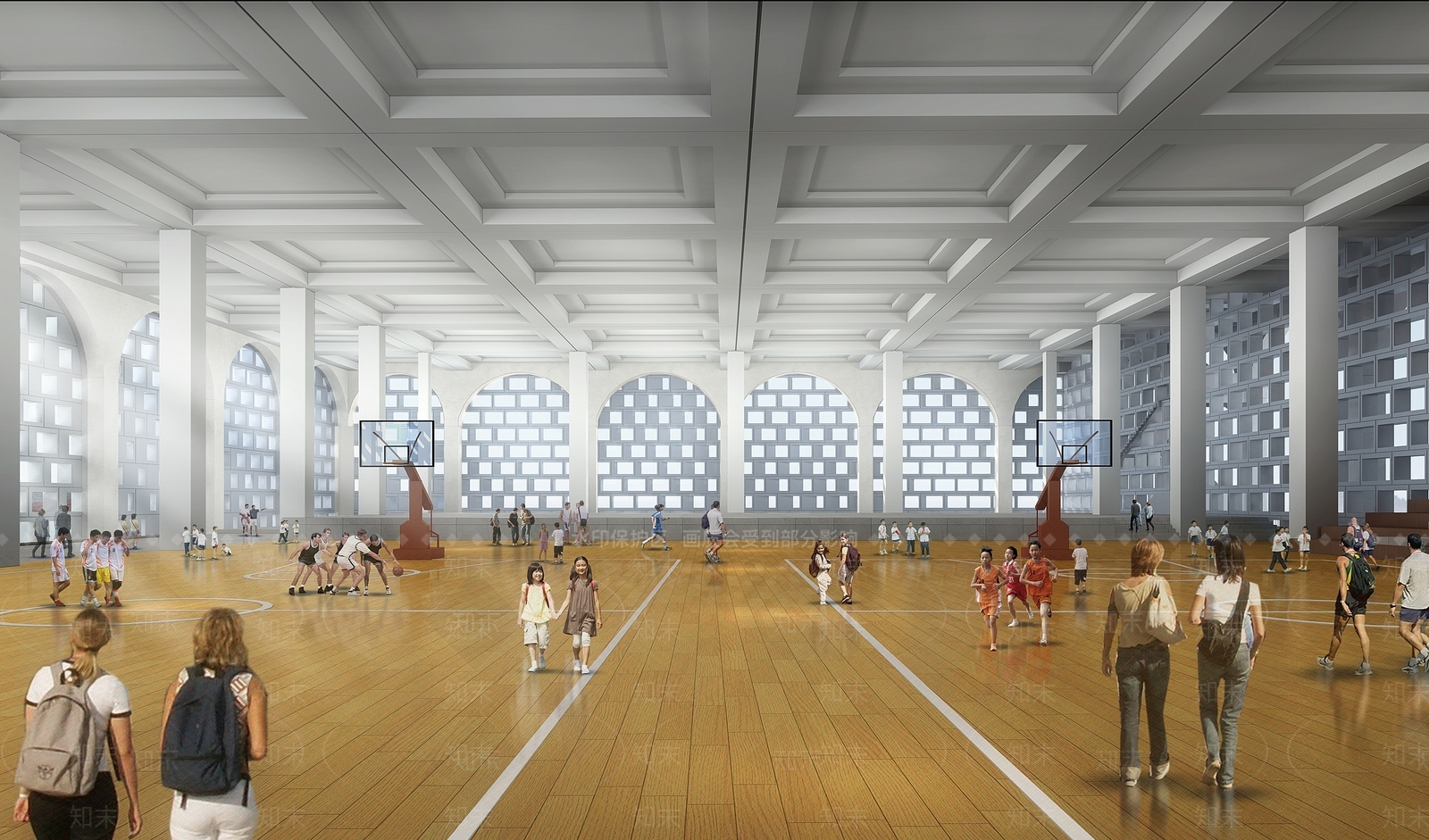现代学校建筑SU模型下载【ID:1172524116】