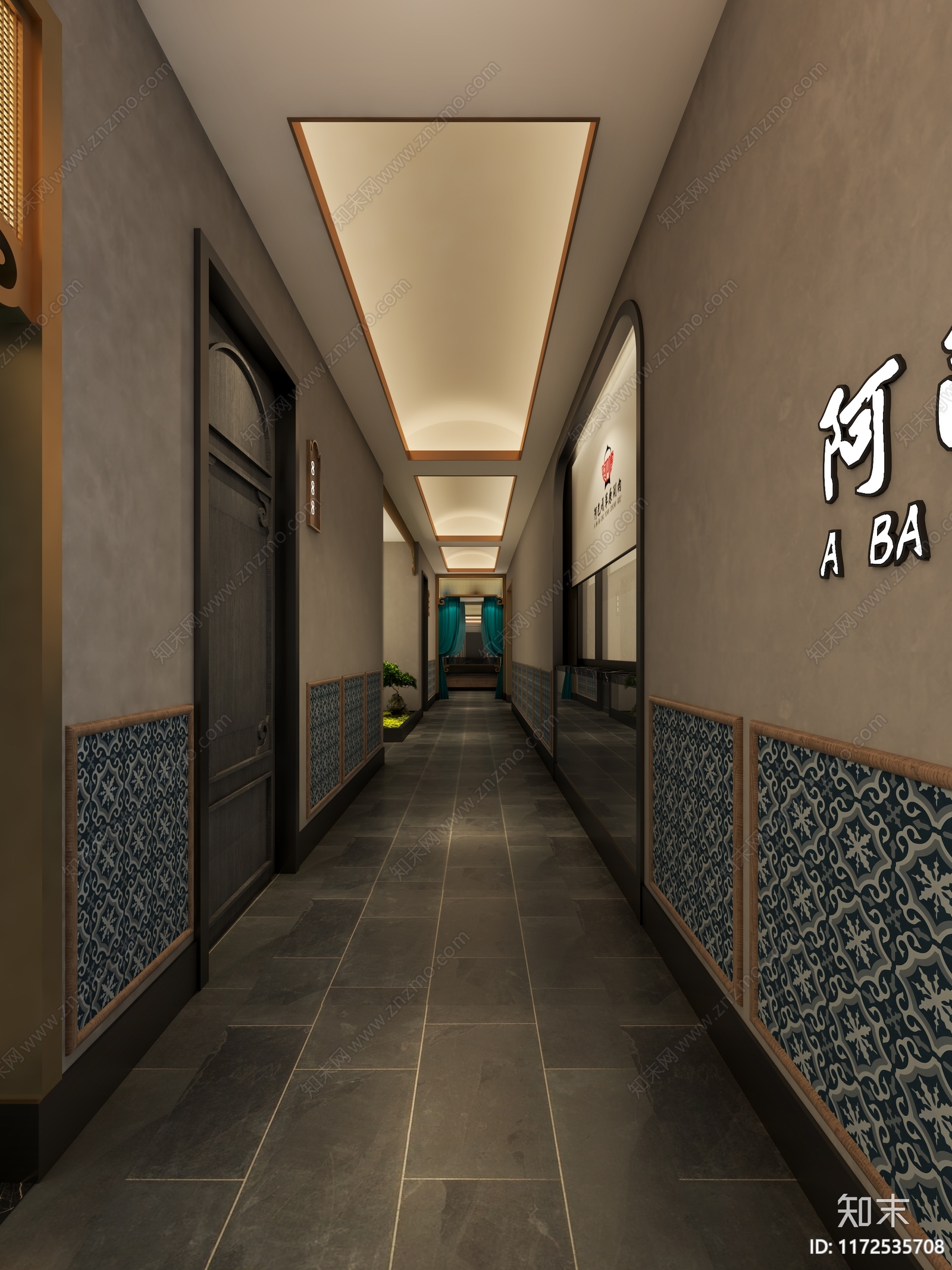 新中式现代中餐厅3D模型下载【ID:1172535708】