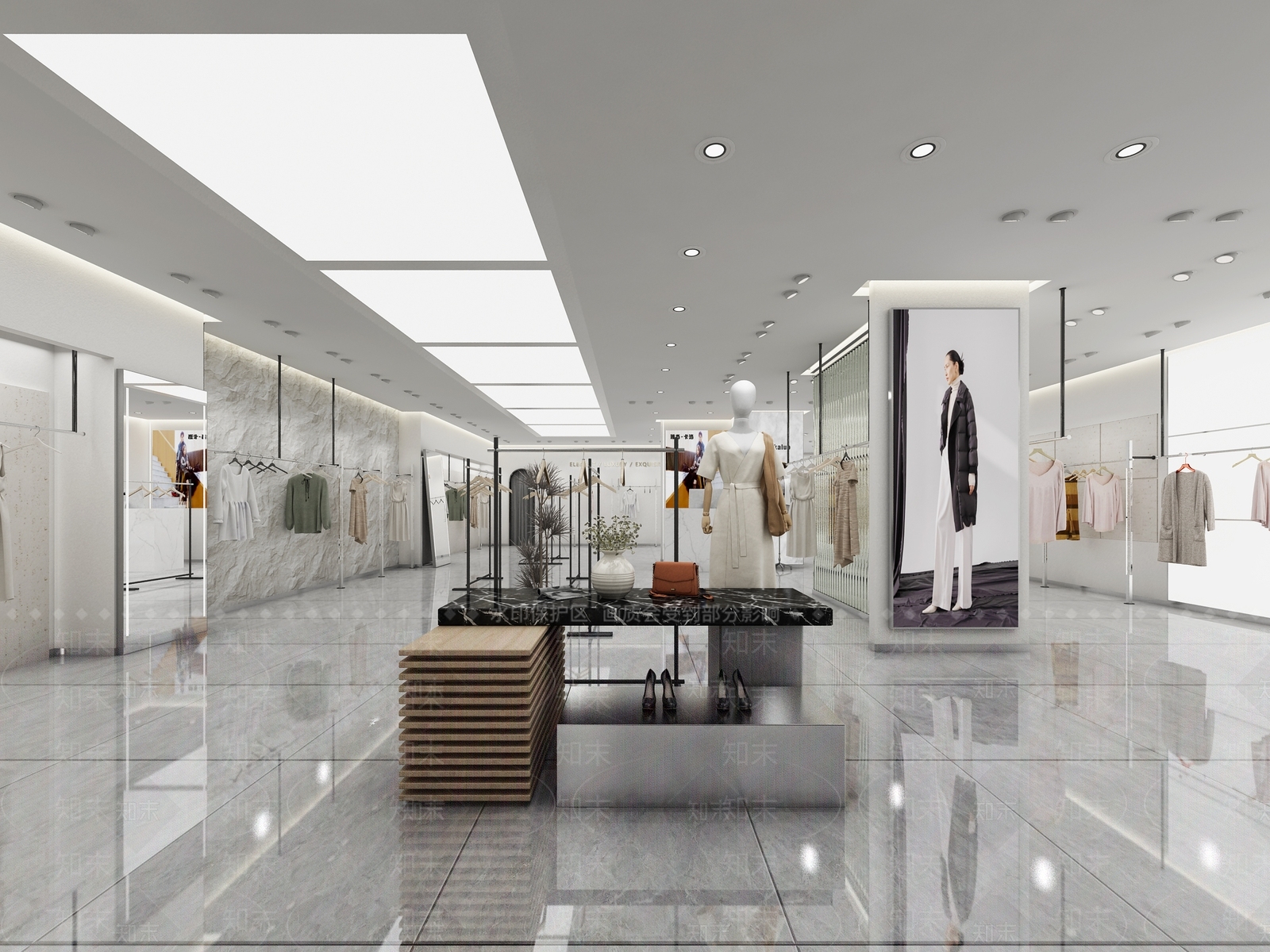 现代服装店3D模型下载【ID:1172539384】