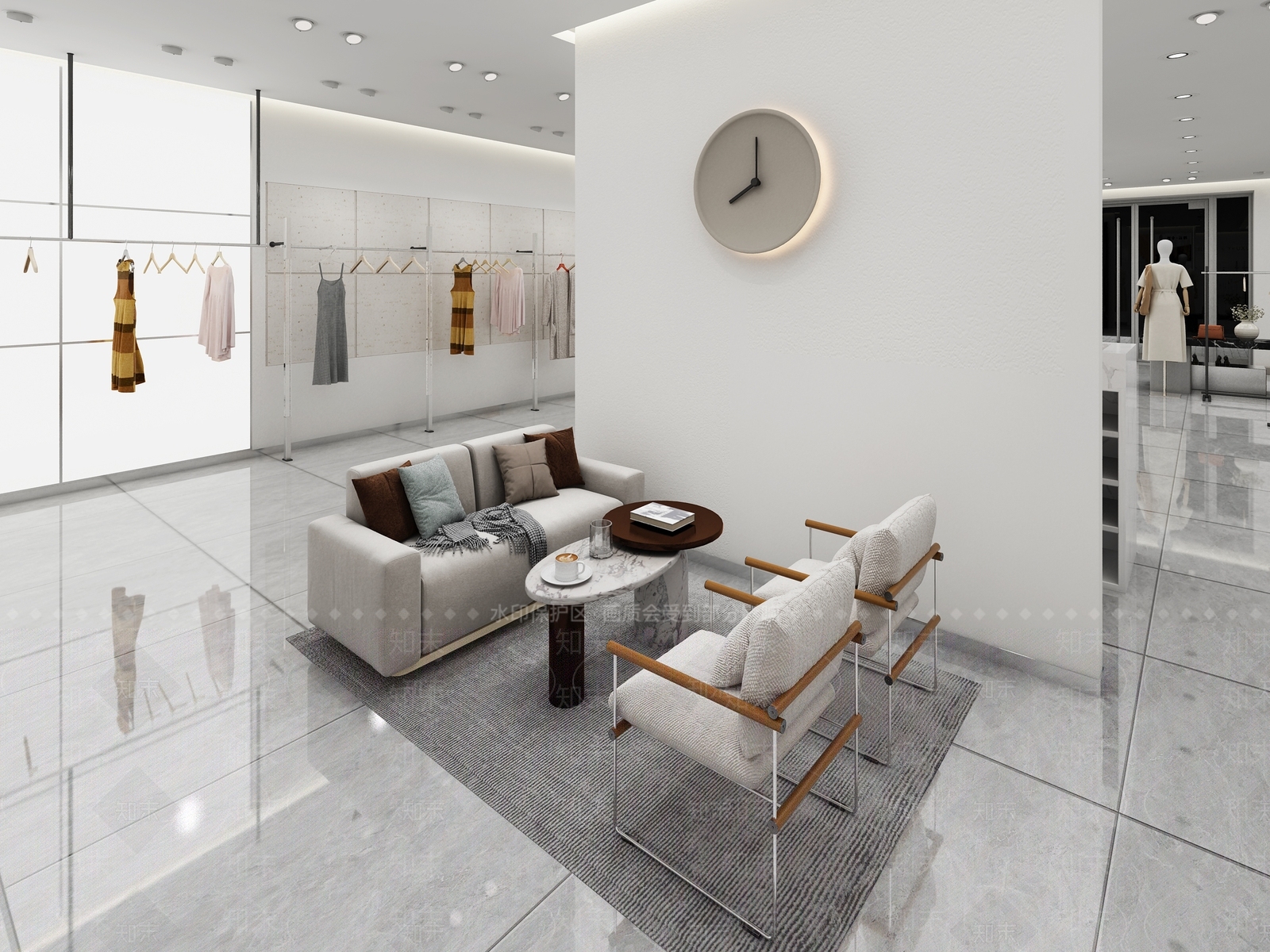 现代服装店3D模型下载【ID:1172539384】
