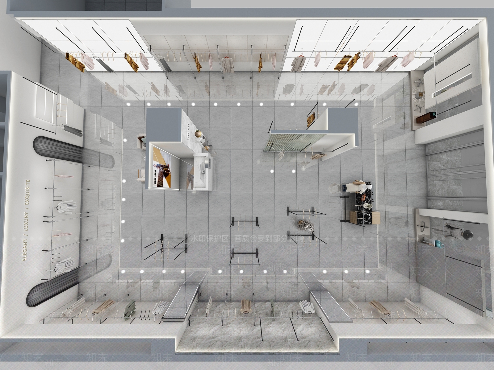 现代服装店3D模型下载【ID:1172539384】