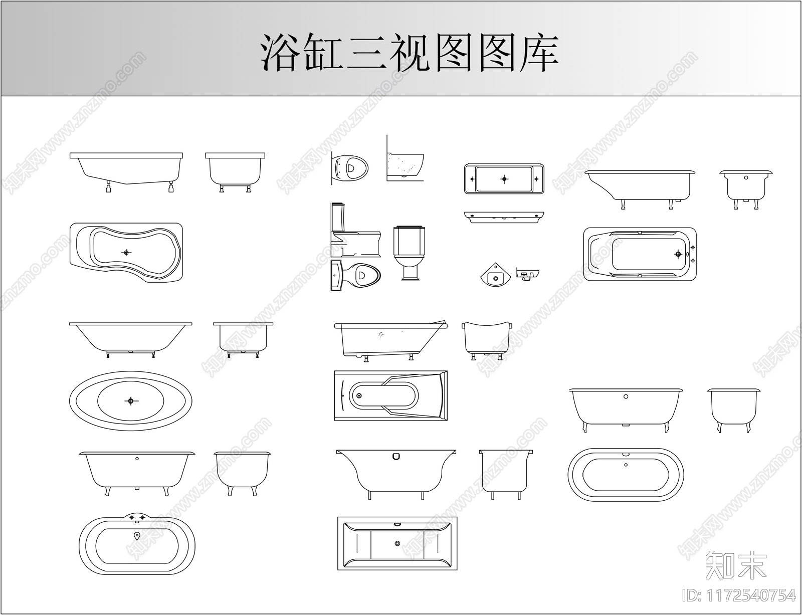 卫浴设施施工图下载【ID:1172540754】