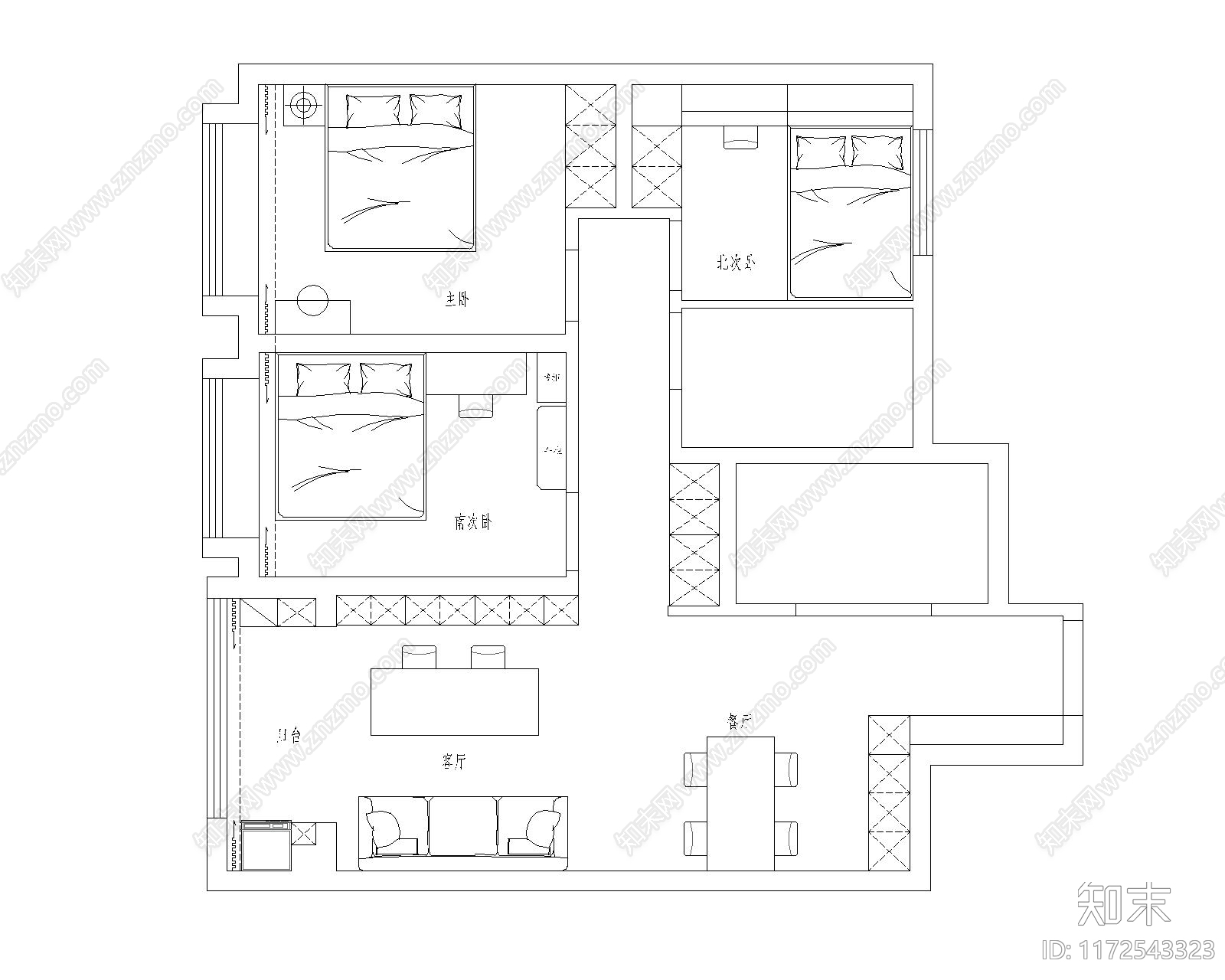 现代榻榻米施工图下载【ID:1172543323】