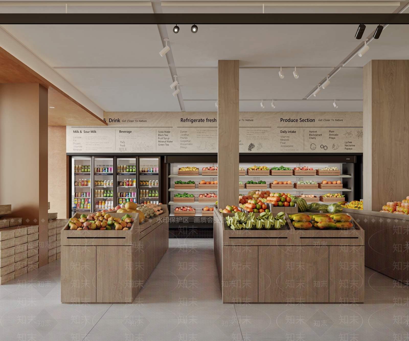 现代水果店3D模型下载【ID:1172556537】