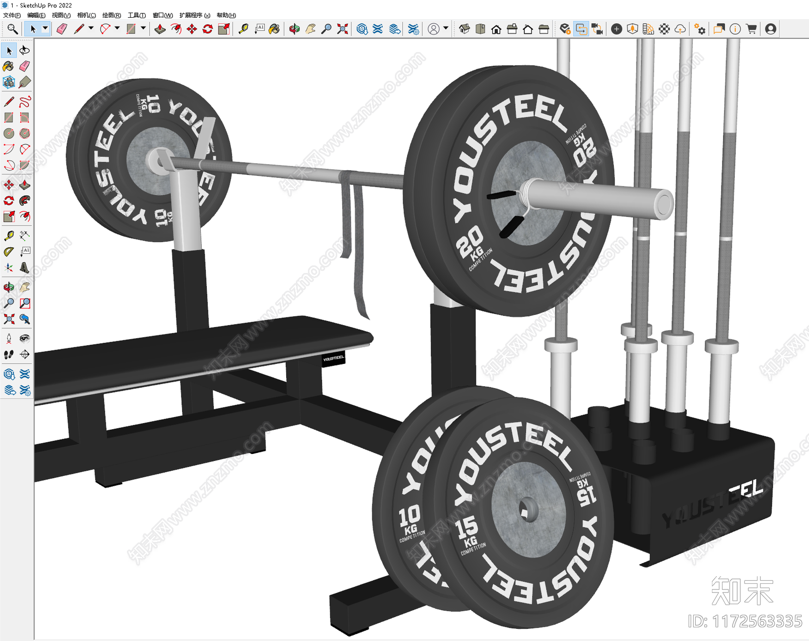 健身器材SU模型下载【ID:1172563335】