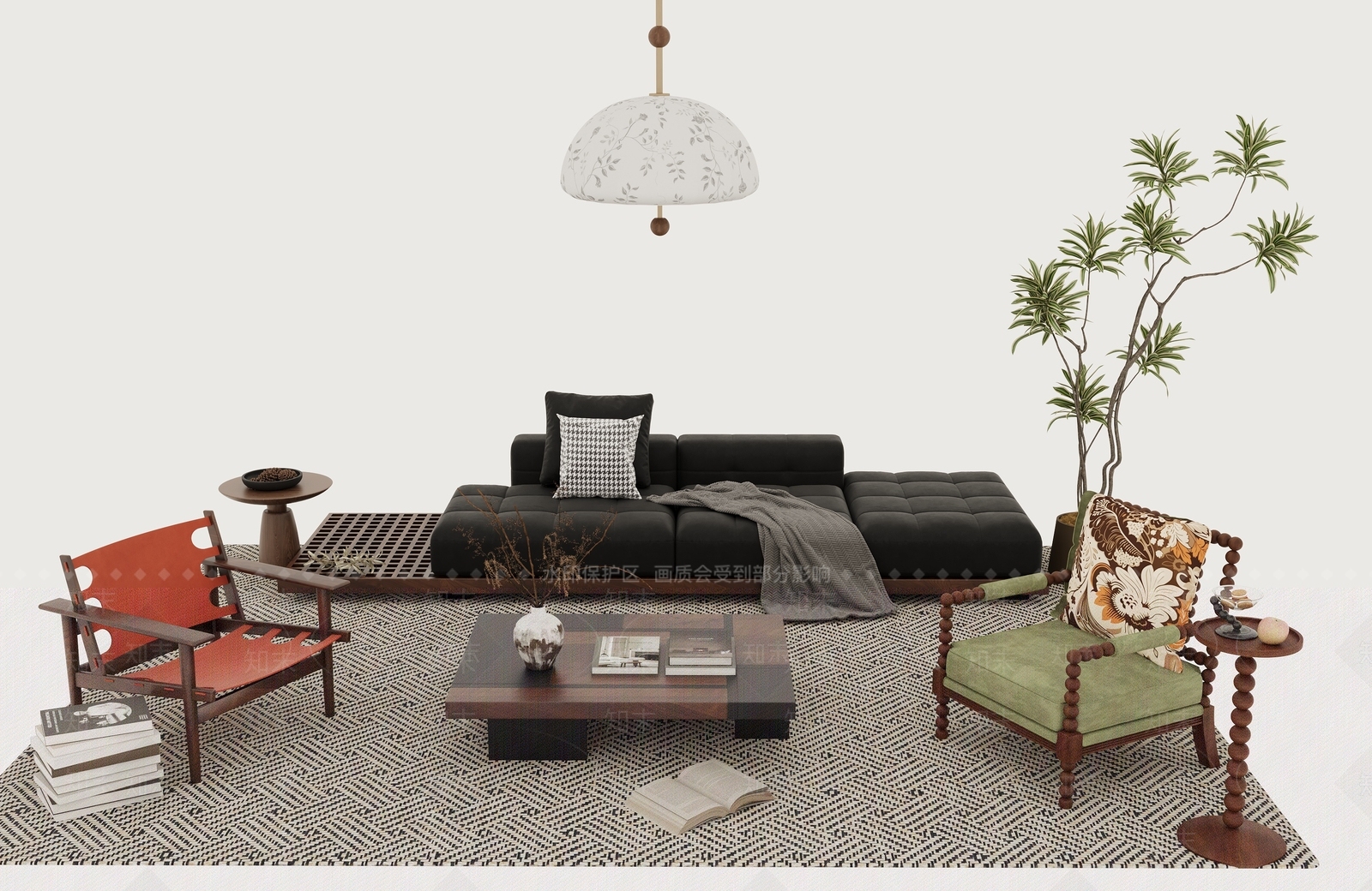 法式中古家居客厅3D模型下载【ID:1172571180】