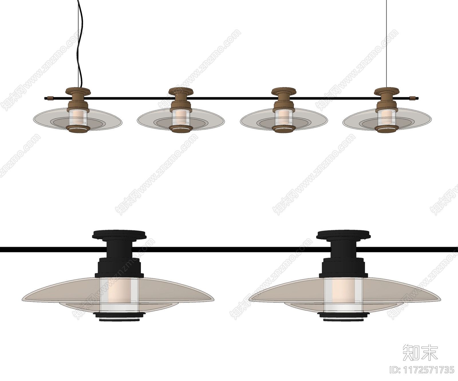 现代吊灯SU模型下载【ID:1172571735】